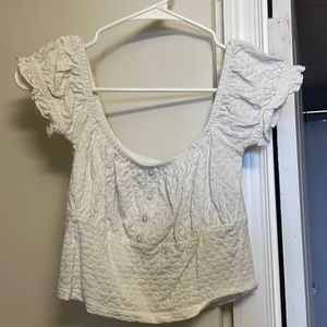 Billabong white off the shoulder top - size medium!